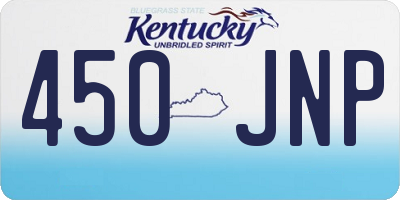 KY license plate 450JNP