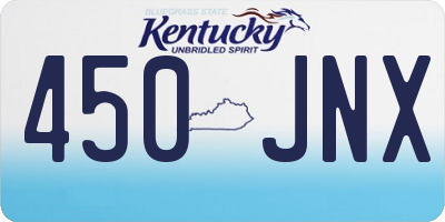 KY license plate 450JNX