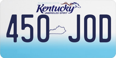 KY license plate 450JOD