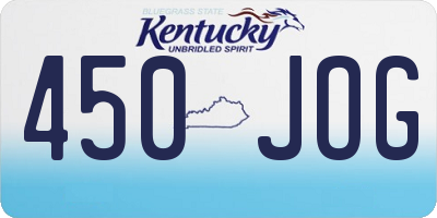 KY license plate 450JOG