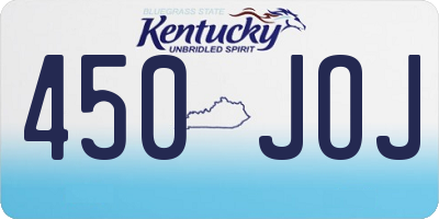 KY license plate 450JOJ