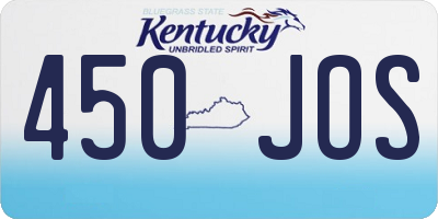 KY license plate 450JOS