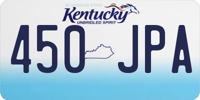 KY license plate 450JPA