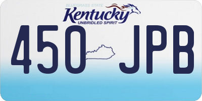 KY license plate 450JPB