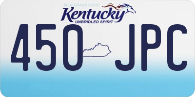KY license plate 450JPC