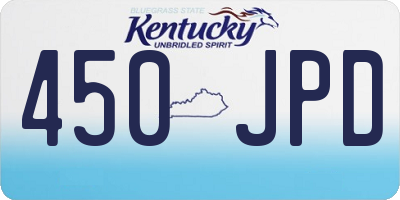 KY license plate 450JPD