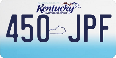 KY license plate 450JPF