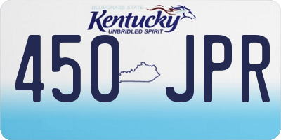 KY license plate 450JPR