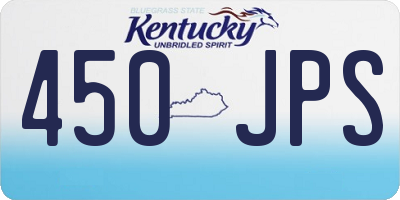 KY license plate 450JPS