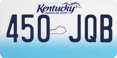 KY license plate 450JQB