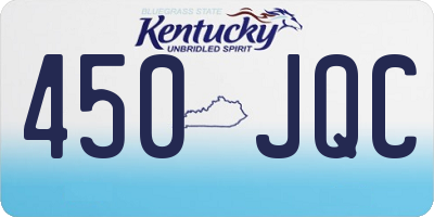 KY license plate 450JQC