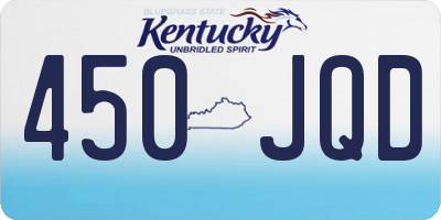 KY license plate 450JQD