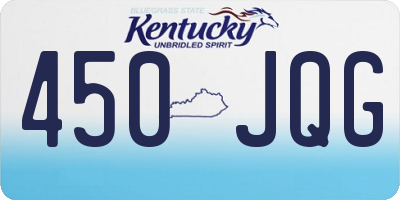 KY license plate 450JQG