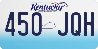 KY license plate 450JQH