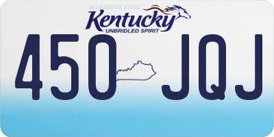 KY license plate 450JQJ