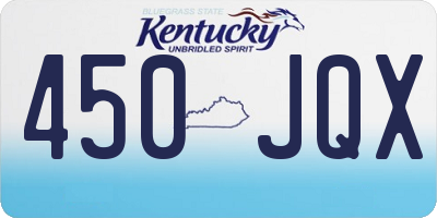 KY license plate 450JQX