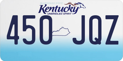 KY license plate 450JQZ