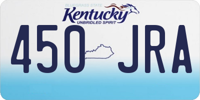 KY license plate 450JRA