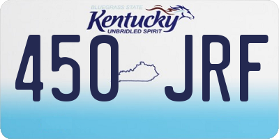 KY license plate 450JRF