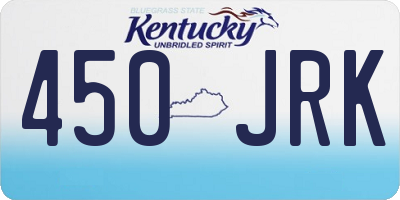 KY license plate 450JRK