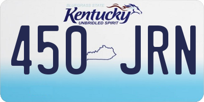 KY license plate 450JRN