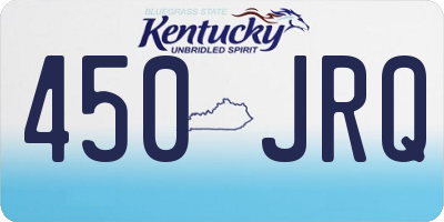 KY license plate 450JRQ