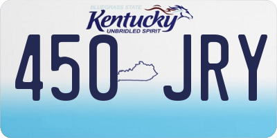 KY license plate 450JRY
