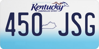 KY license plate 450JSG