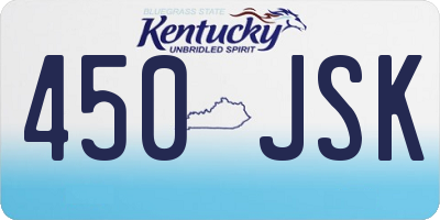 KY license plate 450JSK