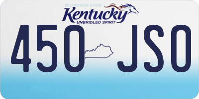 KY license plate 450JSO