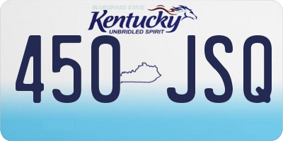 KY license plate 450JSQ