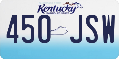 KY license plate 450JSW