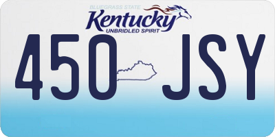 KY license plate 450JSY