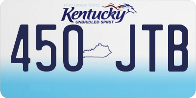 KY license plate 450JTB