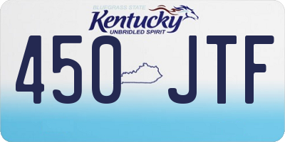 KY license plate 450JTF