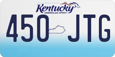 KY license plate 450JTG