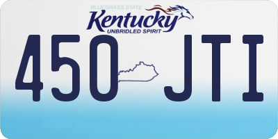 KY license plate 450JTI