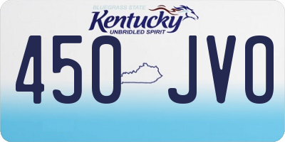 KY license plate 450JVO