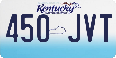 KY license plate 450JVT