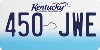 KY license plate 450JWE