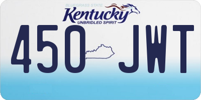 KY license plate 450JWT