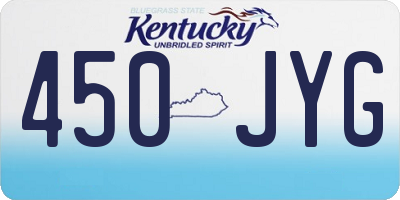 KY license plate 450JYG