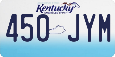 KY license plate 450JYM