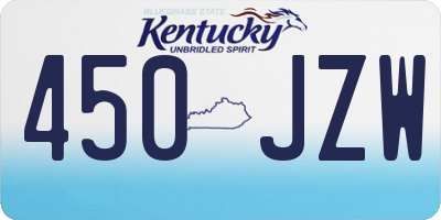 KY license plate 450JZW