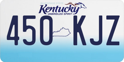 KY license plate 450KJZ