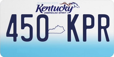KY license plate 450KPR