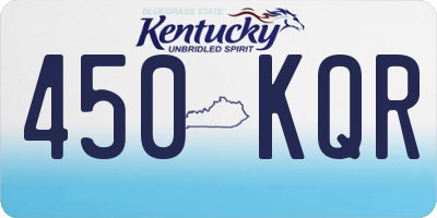 KY license plate 450KQR