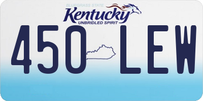 KY license plate 450LEW