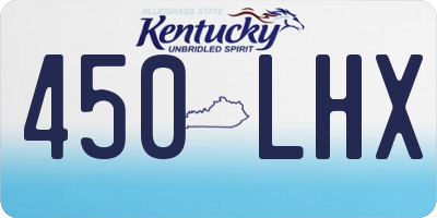 KY license plate 450LHX
