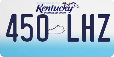 KY license plate 450LHZ